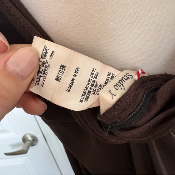 Elegant Vintage Brown Sleeveless Dress beaded fairy M grunge whimsigoth - Picture 6 of 6